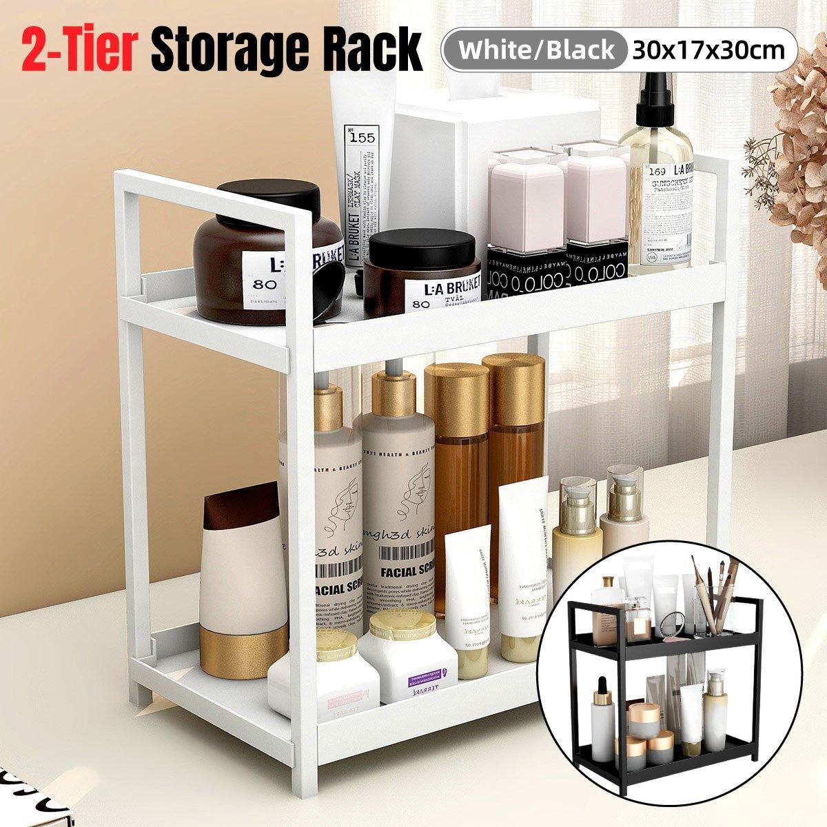 Premium Multi-Layer Cosmetic Storage Rack – White