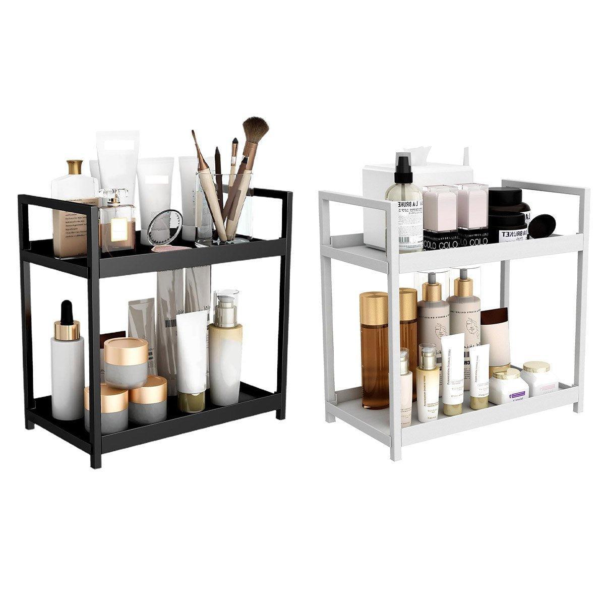 Premium Multi-Layer Cosmetic Storage Rack – White