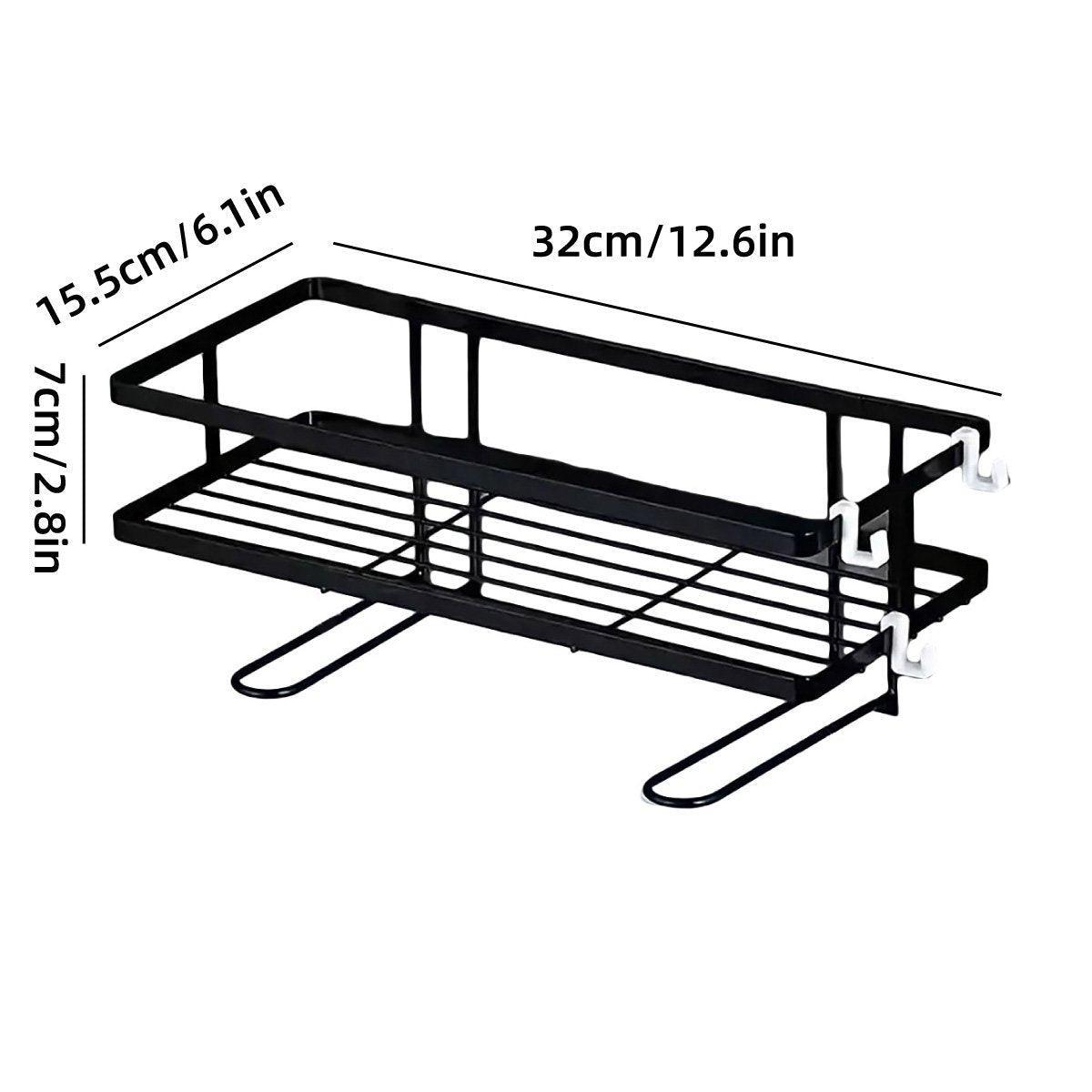 Storage Rack 1Tier Space Saver Over The Toilet Steel Bathroom Shelf Organizer - White - SuperSaverAU - view 2