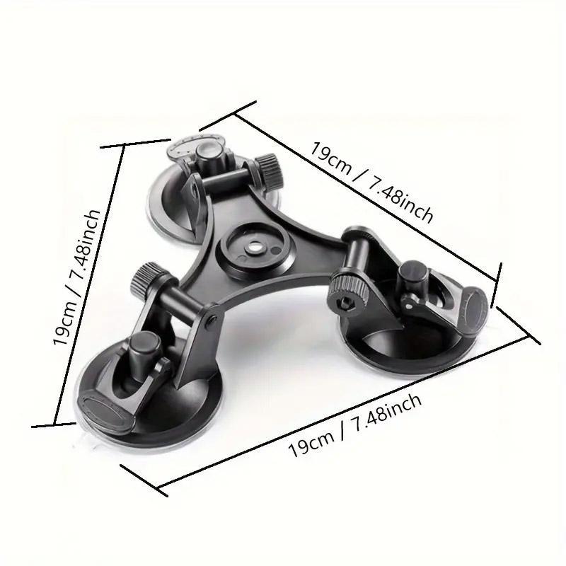 Premium Tri-Cup Car Suction Mount for GoPro Sports Action Cameras