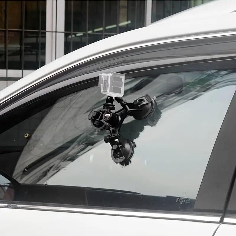 Premium Tri-Cup Car Suction Mount for GoPro Sports Action Cameras