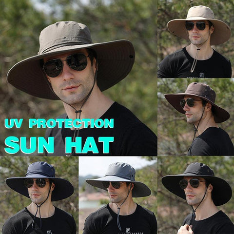 Premium Beige Outdoor UV Protection Wide Brim Quick Dry Sun Hat