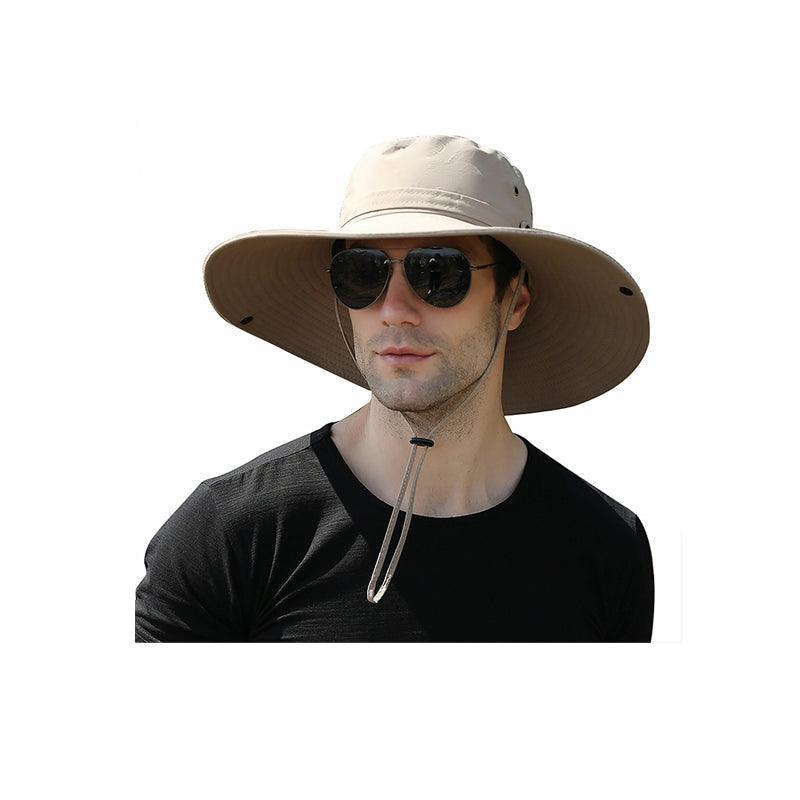 Premium Grey Outdoor UV Protection Wide Brim Quick Dry Sun Hat