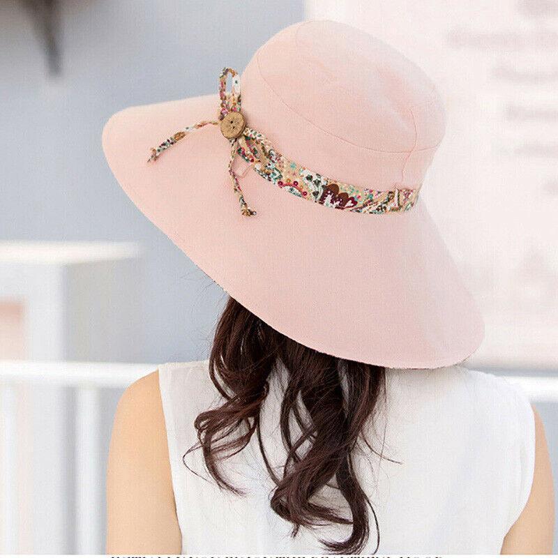 Premium Grey Women's Foldable Wide Brim Sun Hat with Bow