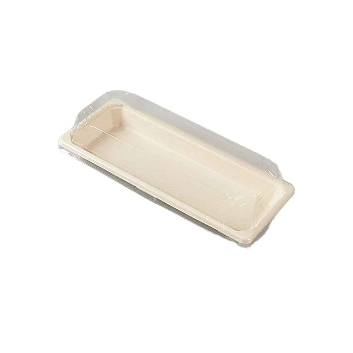 50pcs Eco-Friendly Sushi Box Rectangular Biodegradable Lunch Packaging Plate - 16.4 cm x 11.4 cm x 4.5 cm - SuperSaverAU - view 6