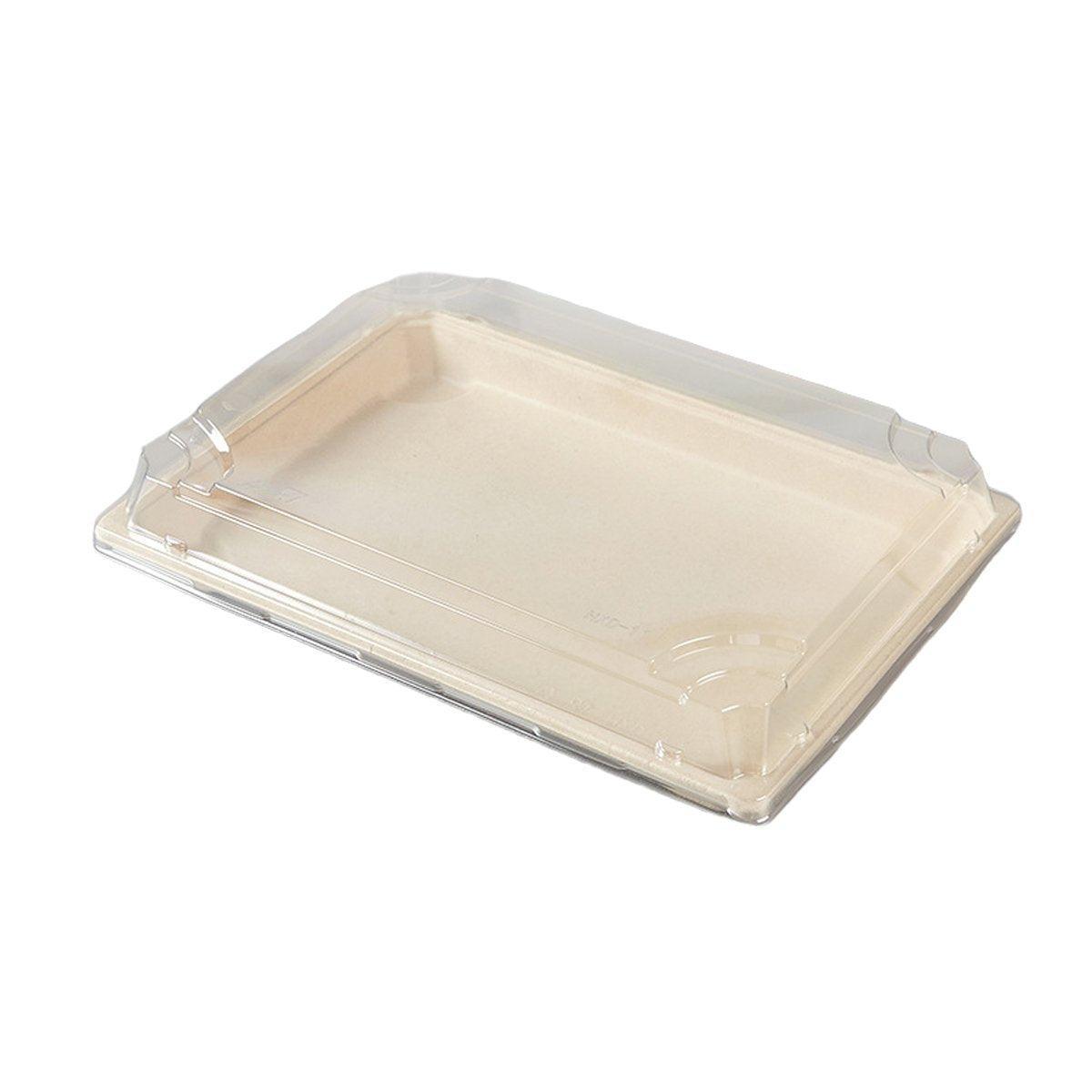 50pcs Eco-Friendly Sushi Box Rectangular Biodegradable Lunch Packaging Plate - 22 cm x 13.9 cm x 4.5 cm - SuperSaverAU - view 9