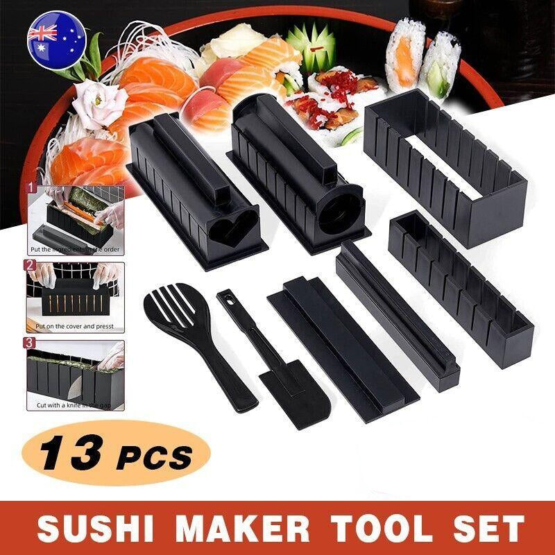Premium DIY Sushi Maker Kit – Food-Grade Plastic 13 Piece