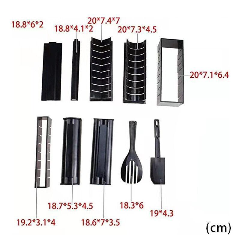 Premium DIY Sushi Maker Kit – Food-Grade Plastic 13 Piece