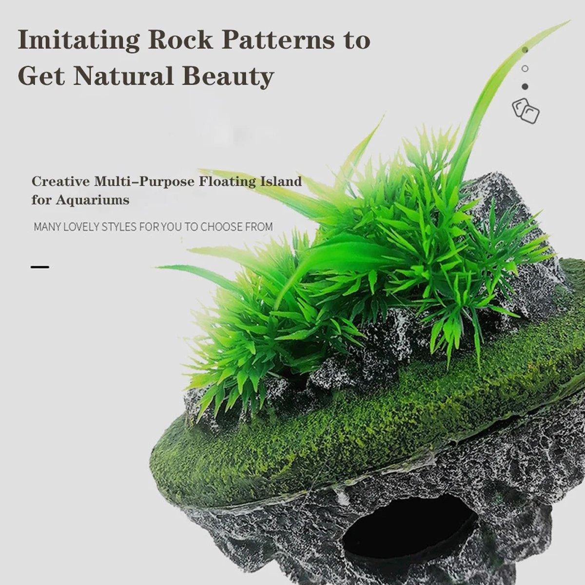 Hoverstone Decoration for Fish Tank Aquascape - Natural Rock, Large 18*11*16cm - SuperSaverAU - view 5