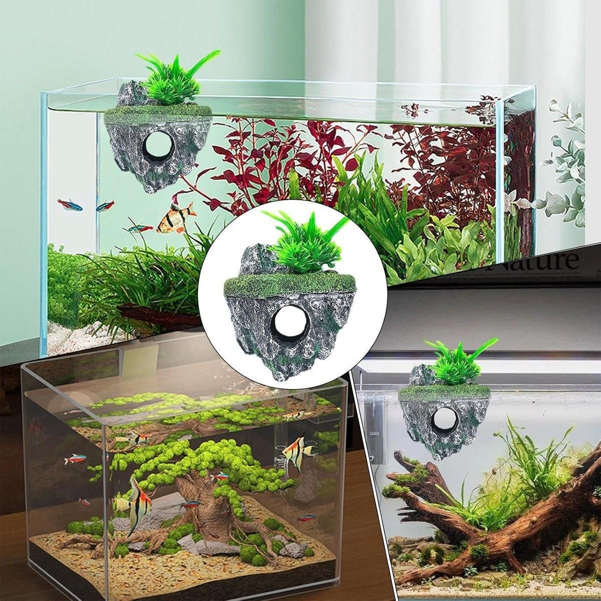 Premium Fish Tank Hoverstone Aquascape Ornament - S