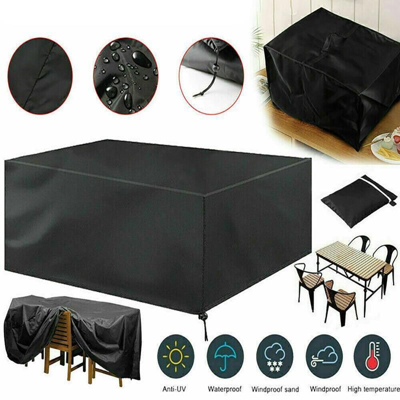 Premium Waterproof Outdoor Furniture Cover – Black 120 x 120 x 74cm
