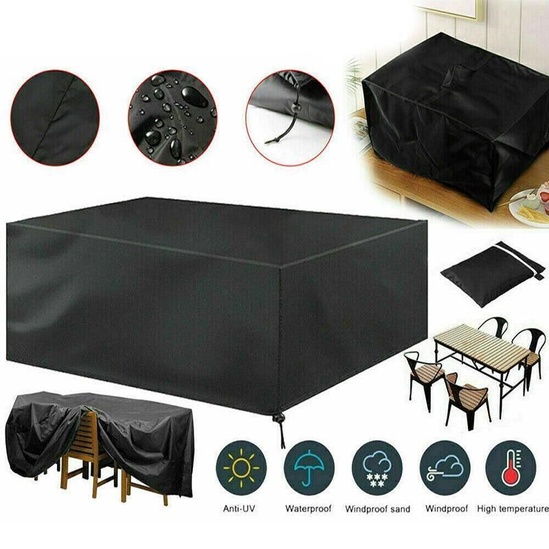 Premium Waterproof Outdoor Furniture Cover – Black 120 x 120 x 74cm