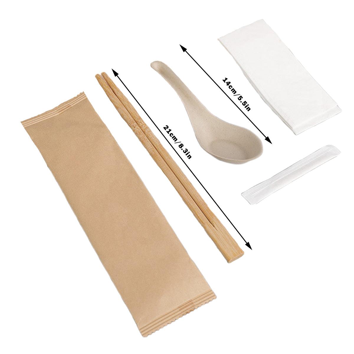 100pcs Disposable Chopsticks Set Four Pair Pack for Home Restaurant Fast Food - SuperSaverAU - view 1