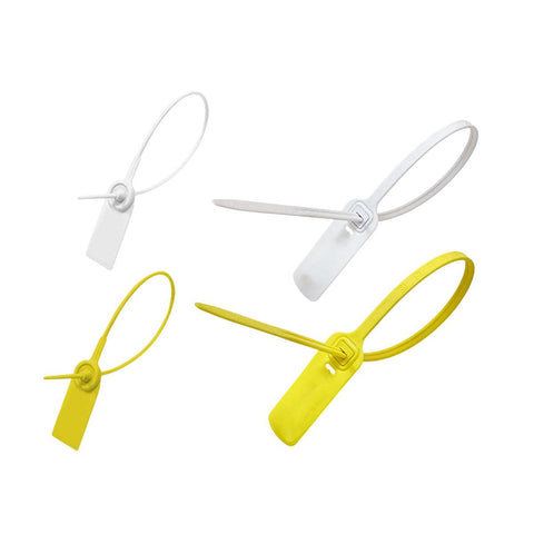 100pcs Plastic Seal Security Tags Plastic Label Tabs Ties for Luggage Bags - White-400mm - SuperSaverAU - view 1