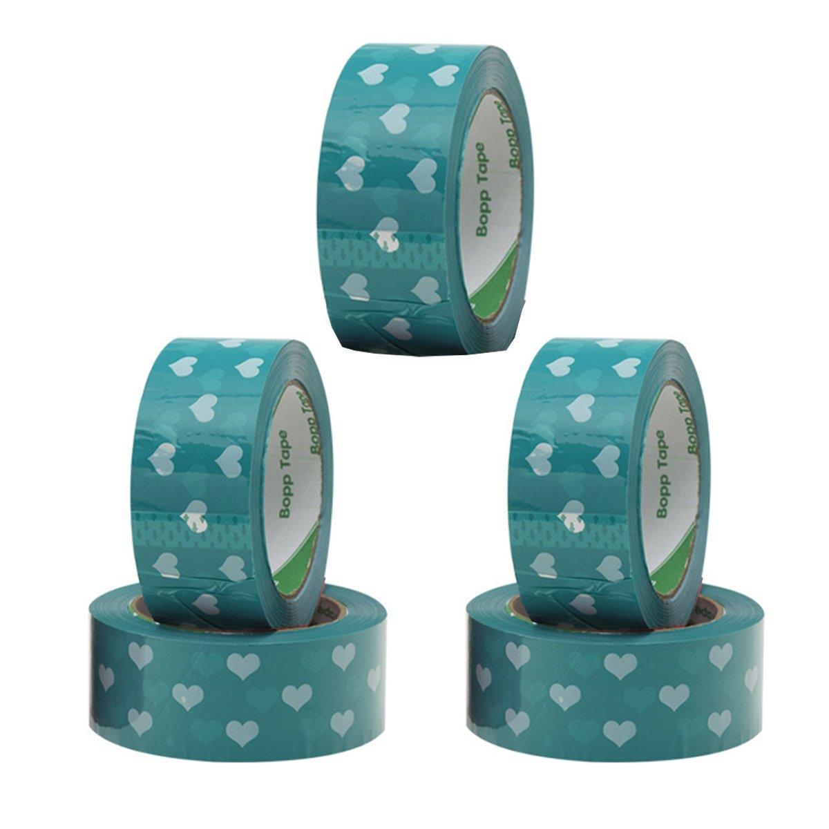 5pcs Cute Personality Packing Sealing Tape Adhesive Heart Design Colourful Glue - Pink - SuperSaverAU - view 6