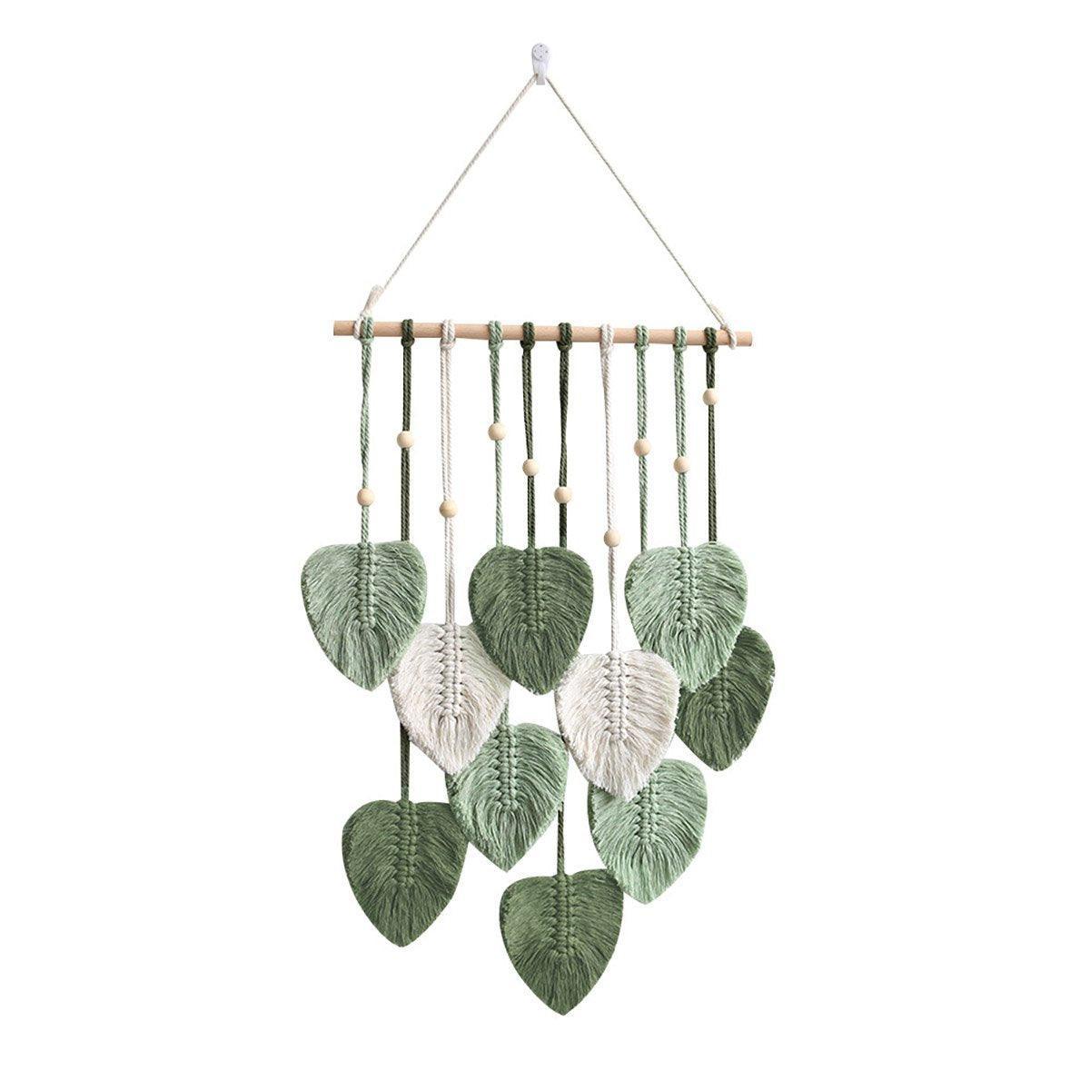 Handmade Braided Cotton Rope Wall Hanging - Khaki, 90cm x 40cm, Eco-Friendly - SuperSaverAU - view 4