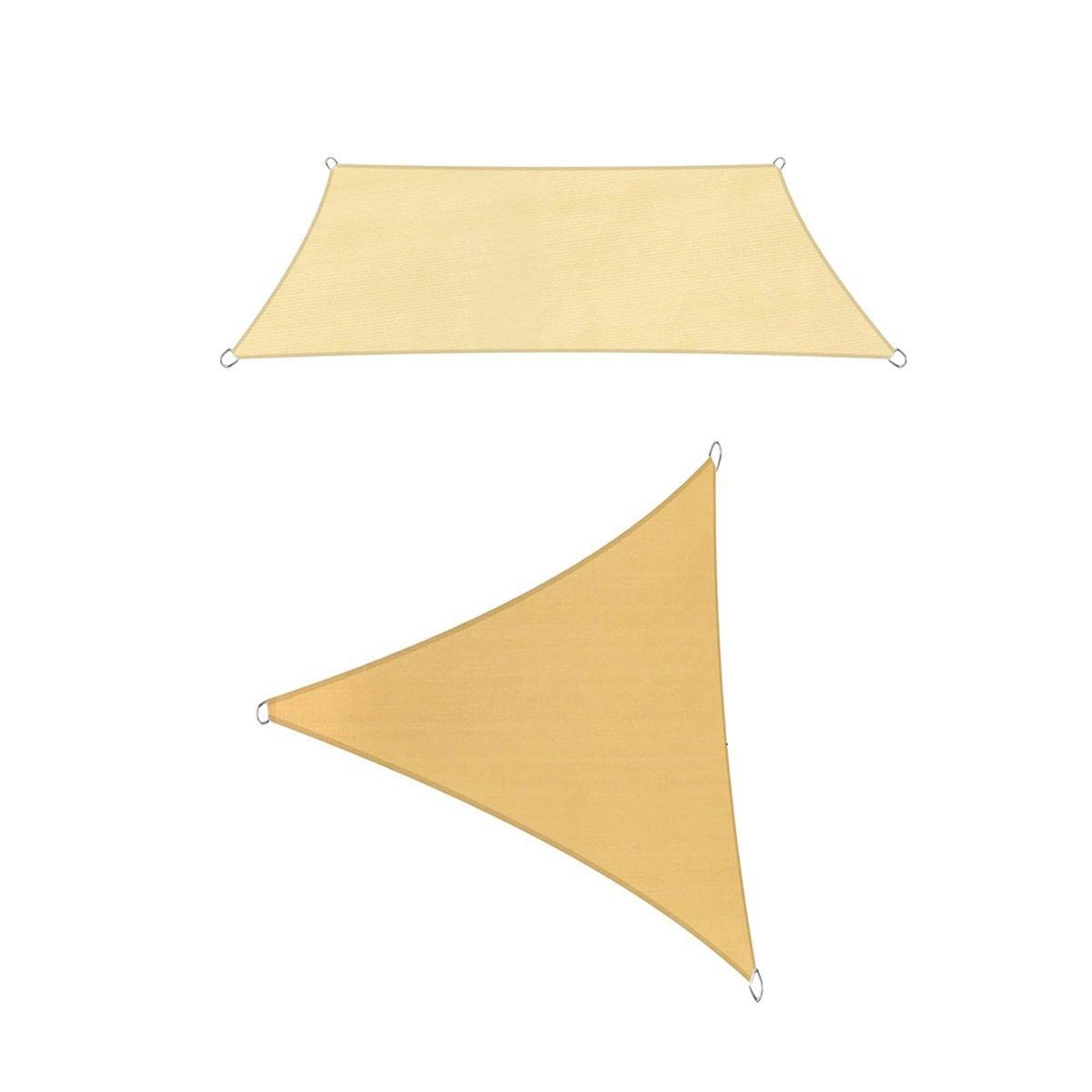 Premium Rectangular Breathable Shade Sail Canopy – Beige 2 x 4m