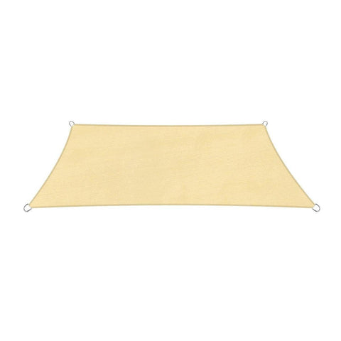 Premium Rectangular Breathable Shade Sail Canopy – Beige 2 x 4m