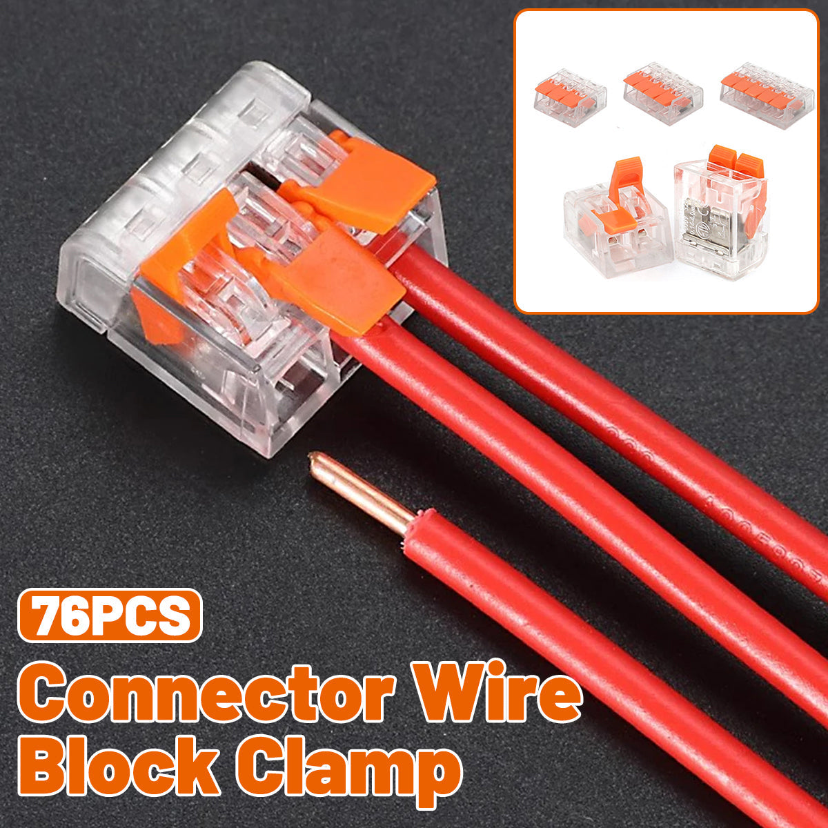 76-Piece Terminal Block Connector Kit for Home Wiring - SuperSaverAU - view 1