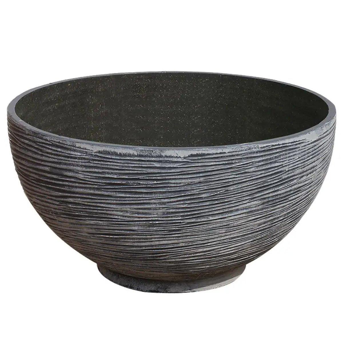 Premium Ancient Resin Fish Tank Lotus Flower Pot - 35cm