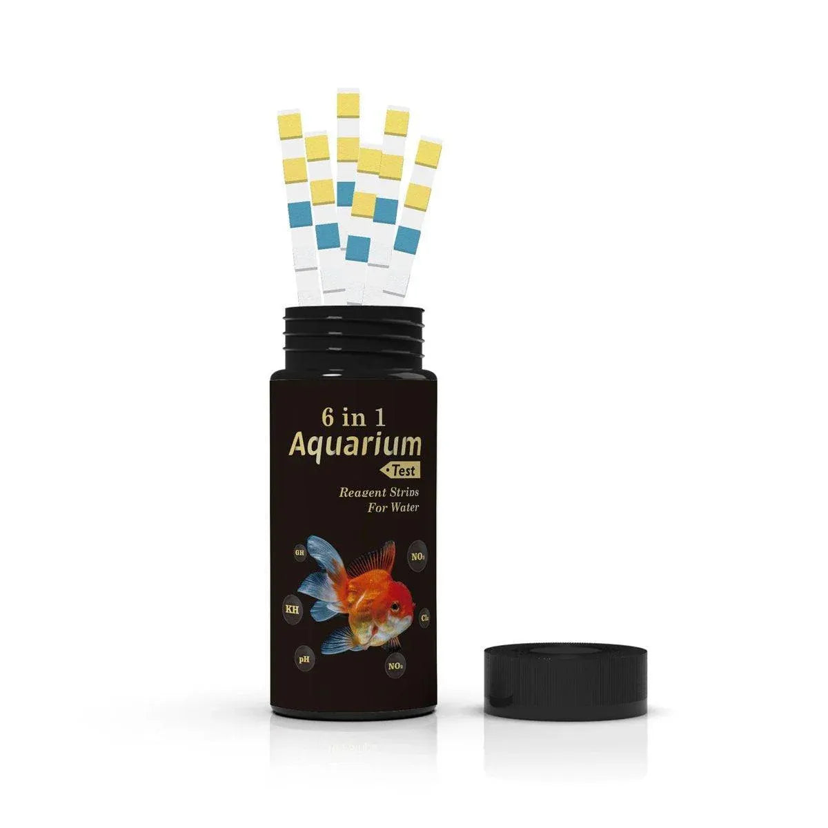 Premium 6-in-1 Aquarium & Pool Water Quality Test Strips - 50pcs
