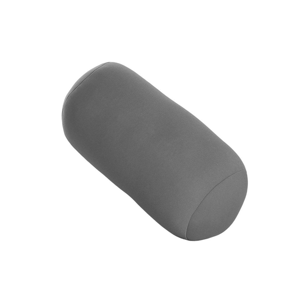 Solid Color Cylindrical Foam Particle Pillow Multi-Functional Neck Waist Support - Black - SuperSaverAU - view 7