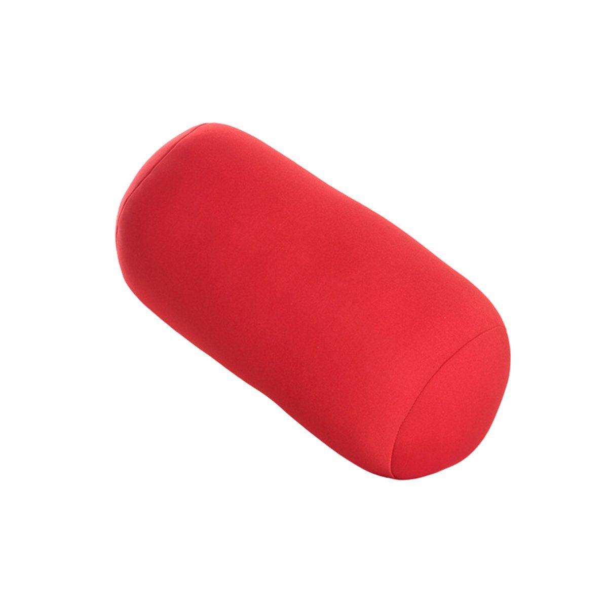 Solid Color Cylindrical Foam Particle Pillow Multi-Functional Neck Waist Support - Pink - SuperSaverAU - view 7
