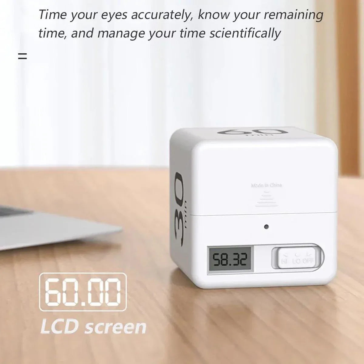 Premium Cubic LED Flip Timer – 15/20/30/60 Minutes