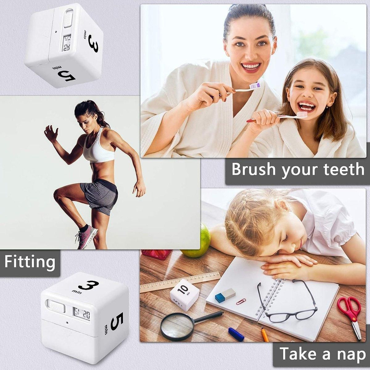 Premium Cubic LED Flip Timer – 25/5/45/15 Minutes