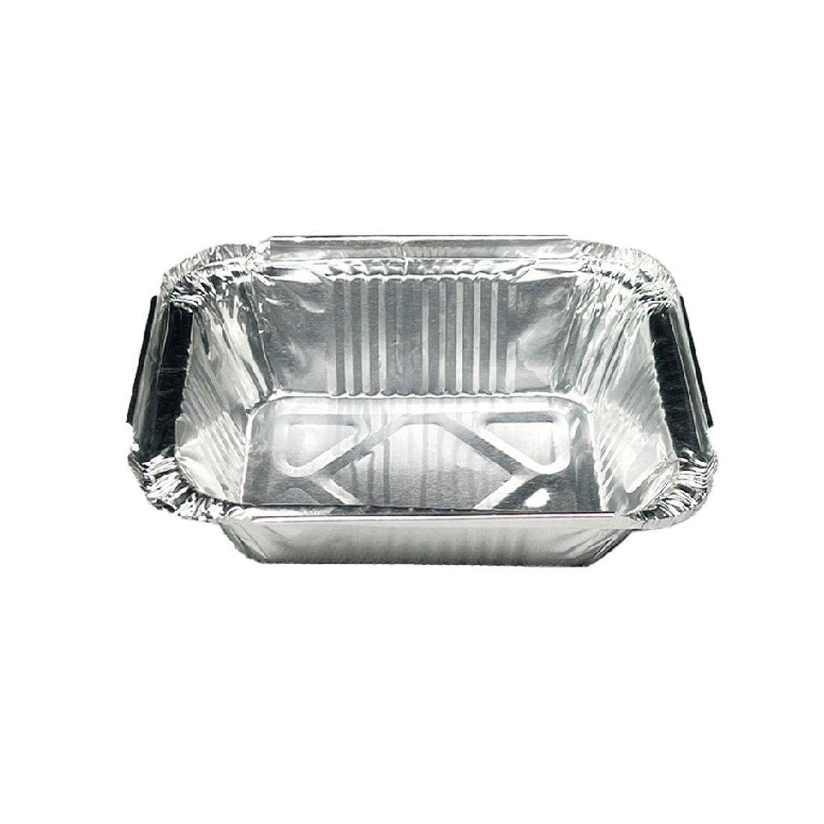 125PCS Disposable Quadrate Tin Foil Pans Oven Grill Safe Non-Stick Baking Trays - 125pcs-600ml - SuperSaverAU - view 4