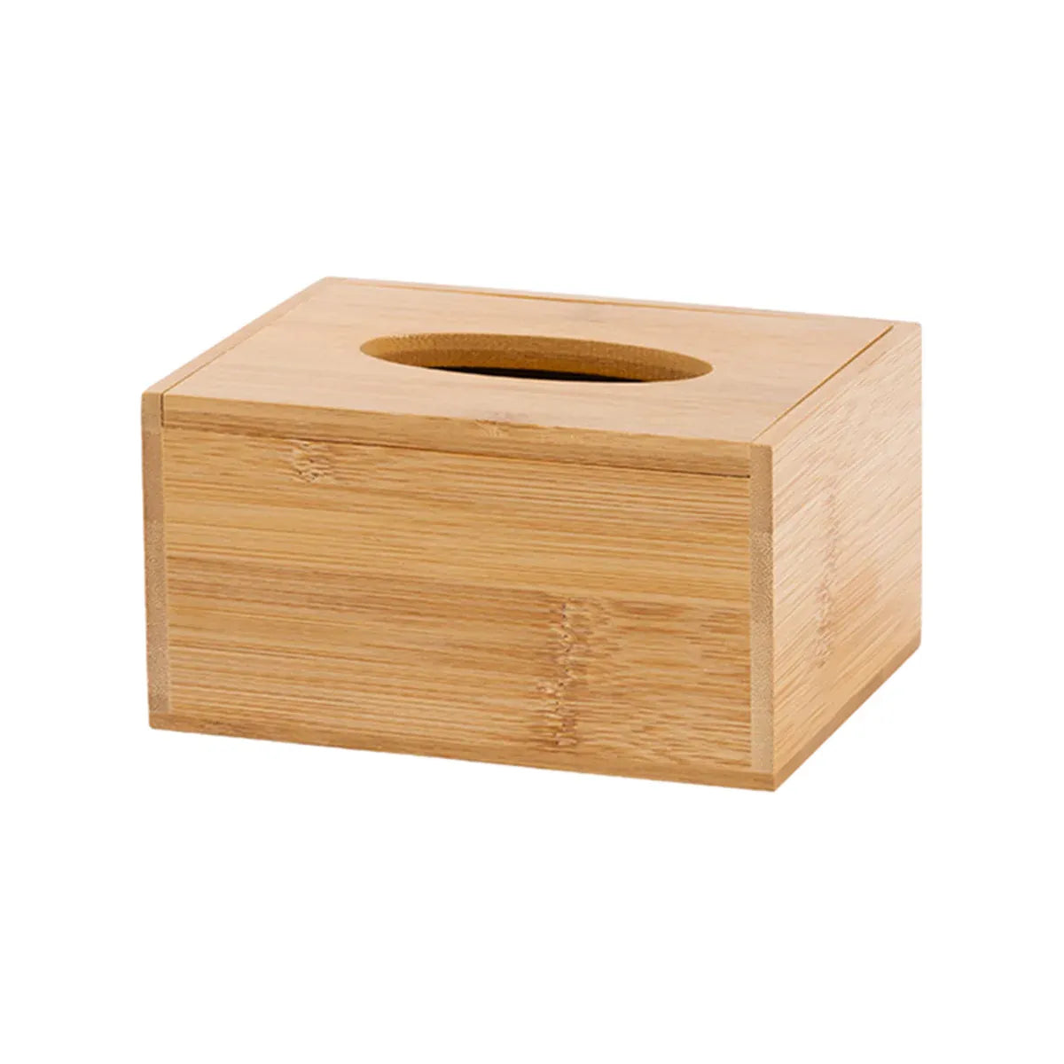 Premium Bamboo Tissue Box Holder – Flip-Top Lid