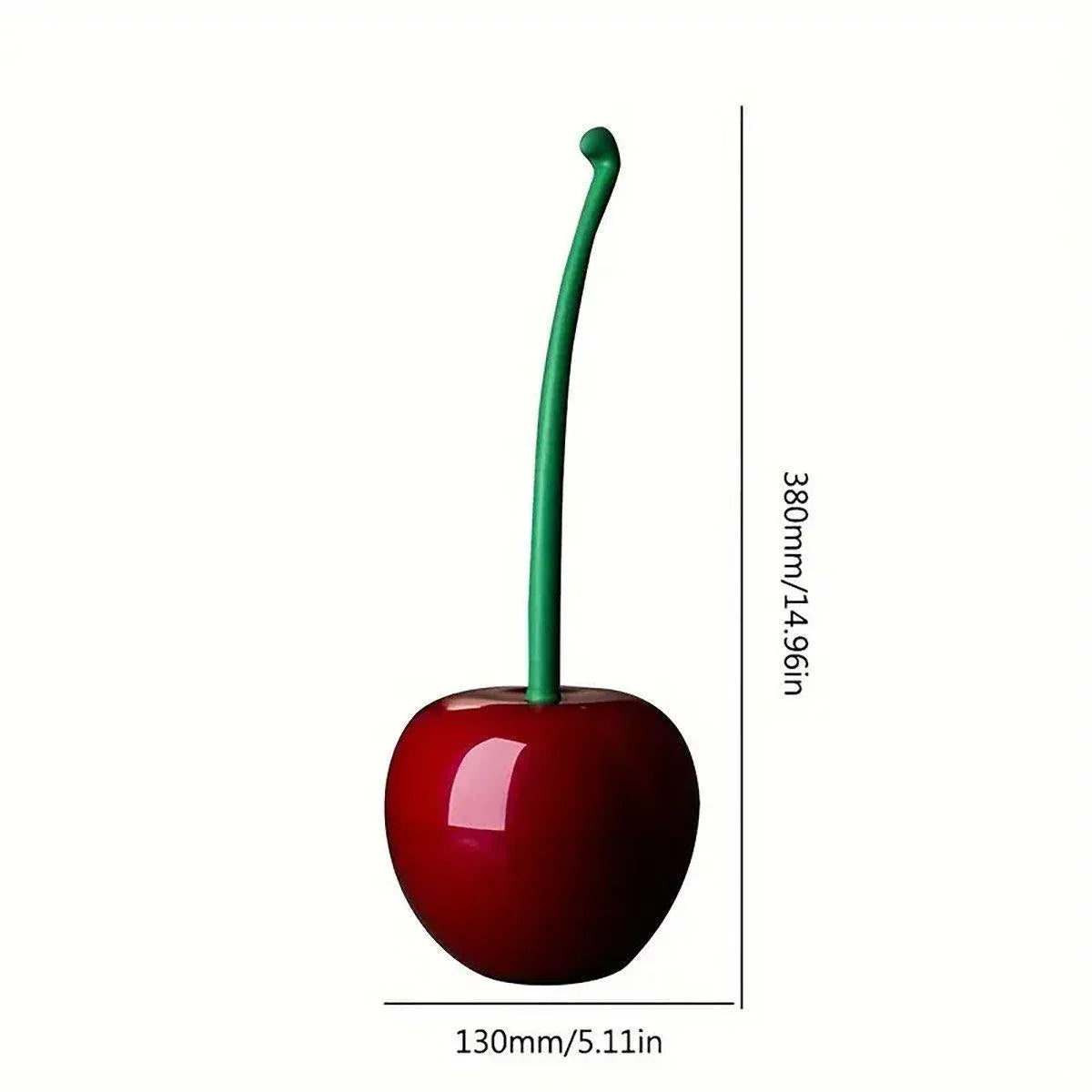 Premium Soft Wool Toilet Brush – Cherry Holder