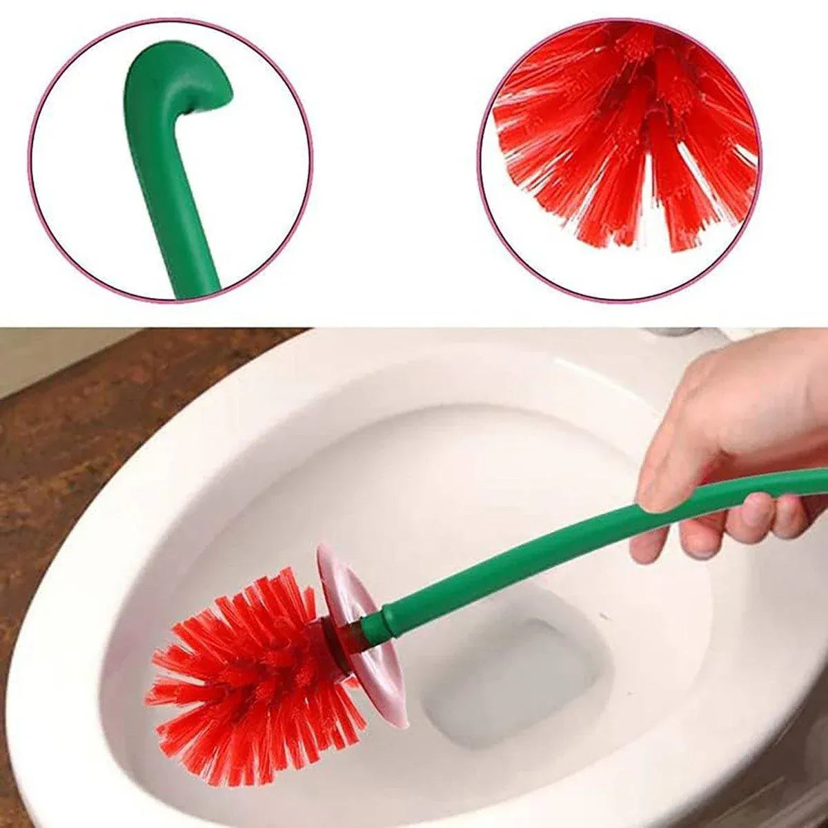 Premium Soft Wool Toilet Brush – Cherry Holder