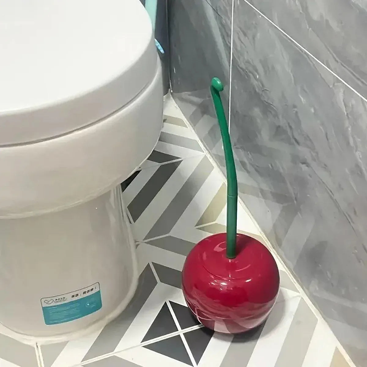 Premium Soft Wool Toilet Brush – Cherry Holder