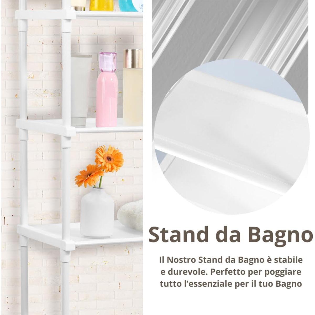 Premium Over Toilet Bathroom Storage Rack – Black
