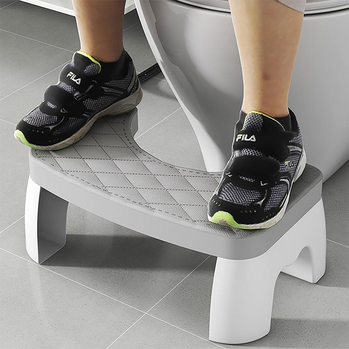 Premium Anti-Slip Toilet Footstool – White Ergonomic Support