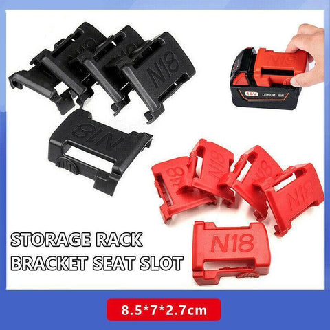 Set of 5 Milwaukee M18 Battery Mount Holders - Durable ABS Plastic - SuperSaverAU - view 1