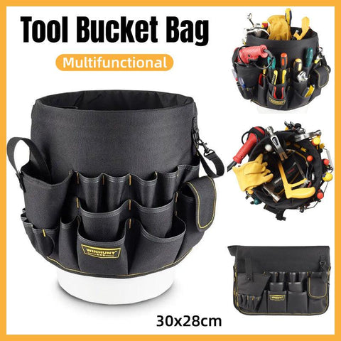 Premium 56 Pocket Bucket Tool Bag Organiser for 5-Gallon Buckets