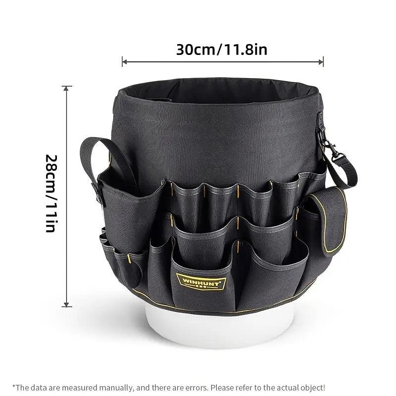 Premium 56 Pocket Bucket Tool Bag Organiser for 5-Gallon Buckets