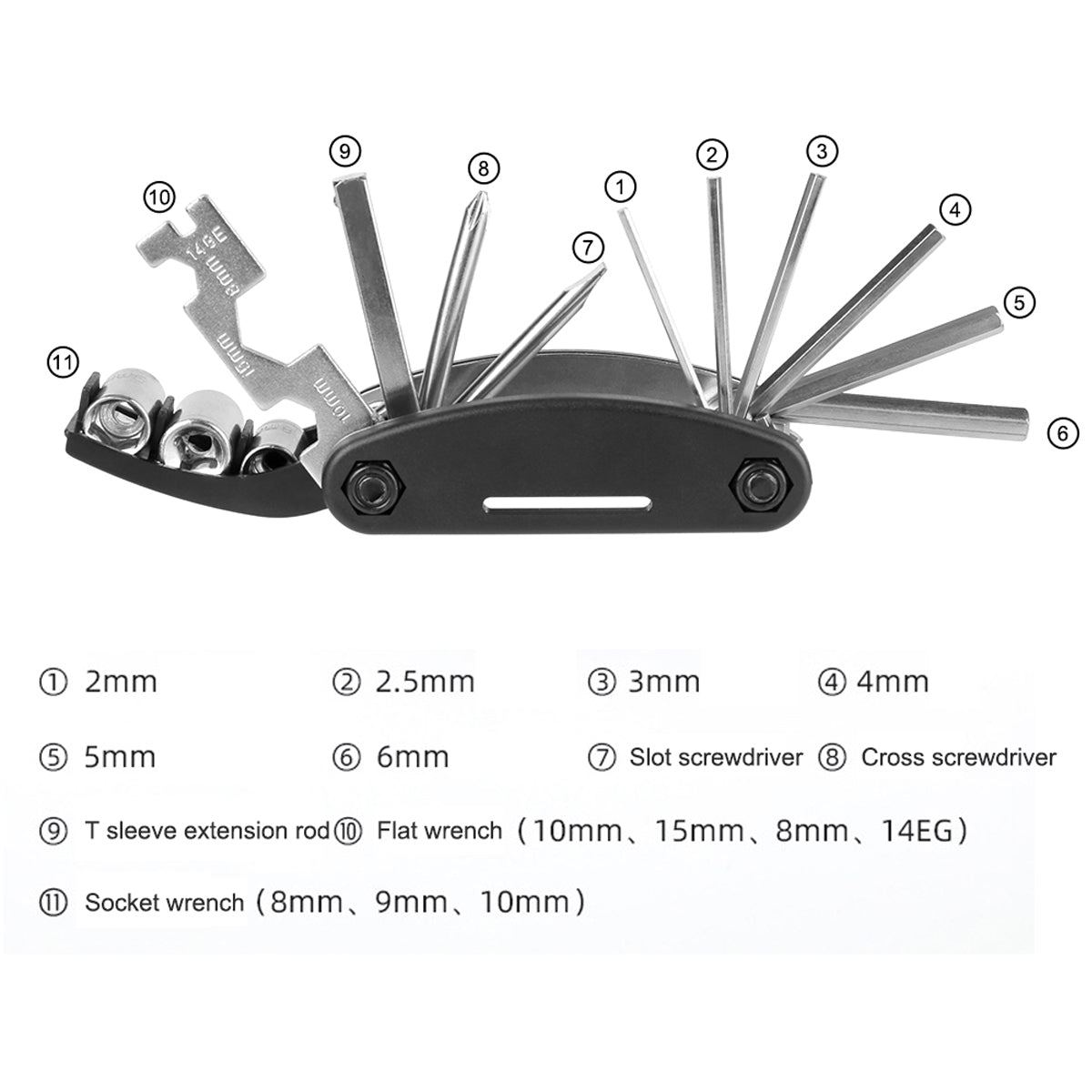 Premium Bicycle Repair Kit with Saddle Bag, Mini Pump & 16-in-1 Tool