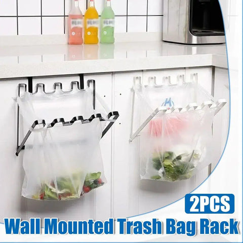Premium Hanging Garbage Bag Holders – Black & White 2 Pack