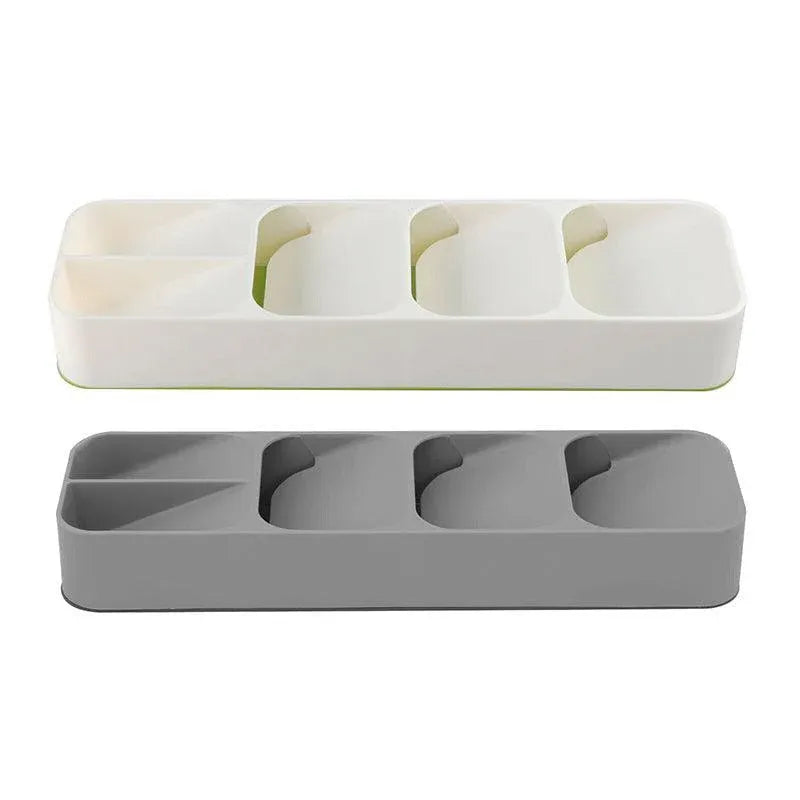 Premium Kitchen Drawer Cutlery Tray – White