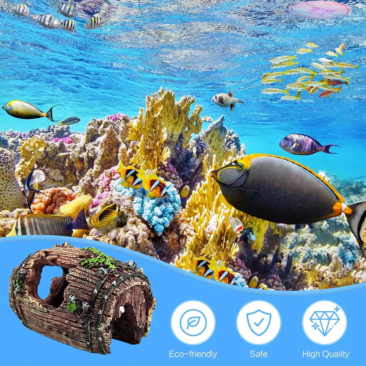 Premium 3 Piece Resin Aquarium Tree Ornament Set with Fish Hiding Spaces