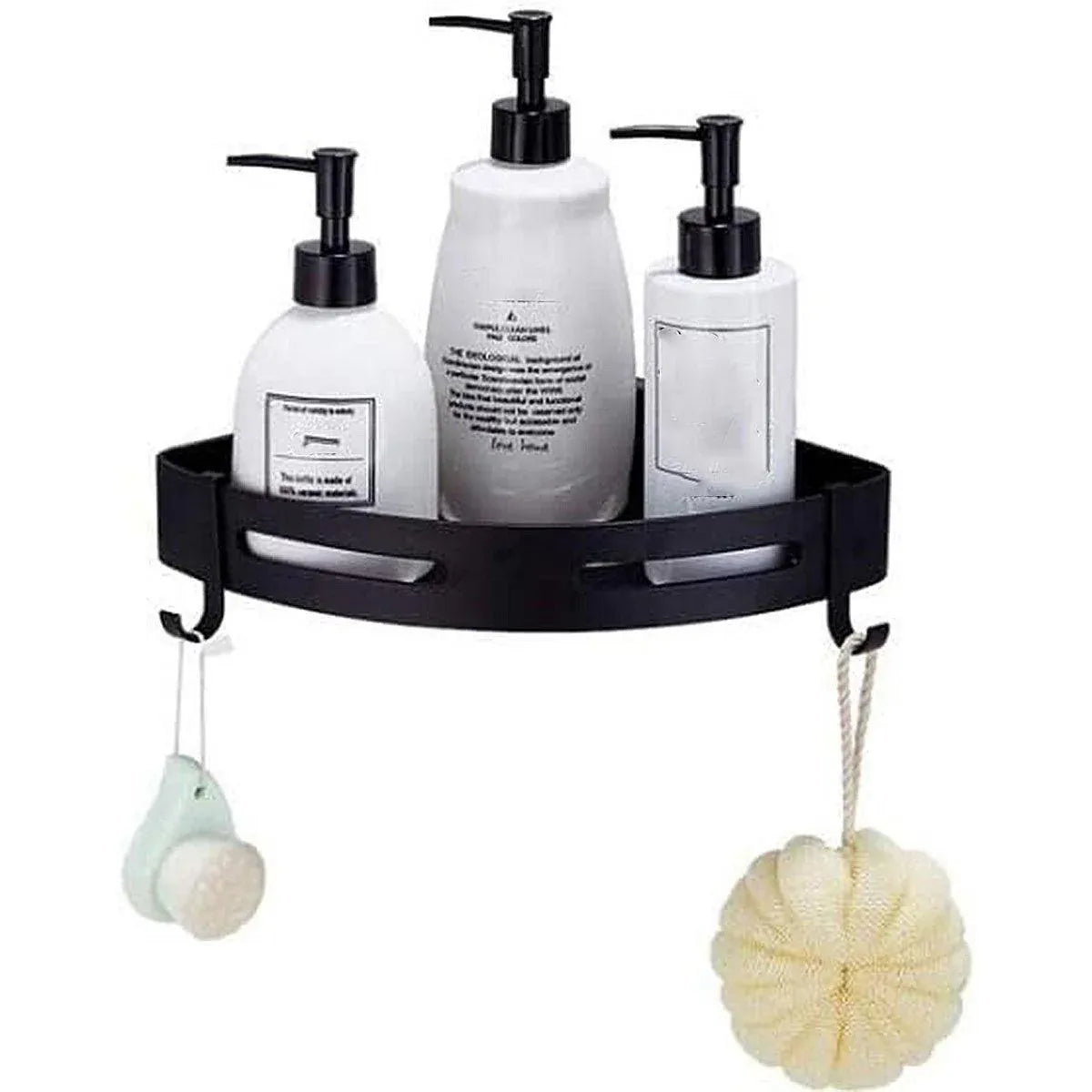 Premium Single Tier Triangle Shower Shelf – Matte Black