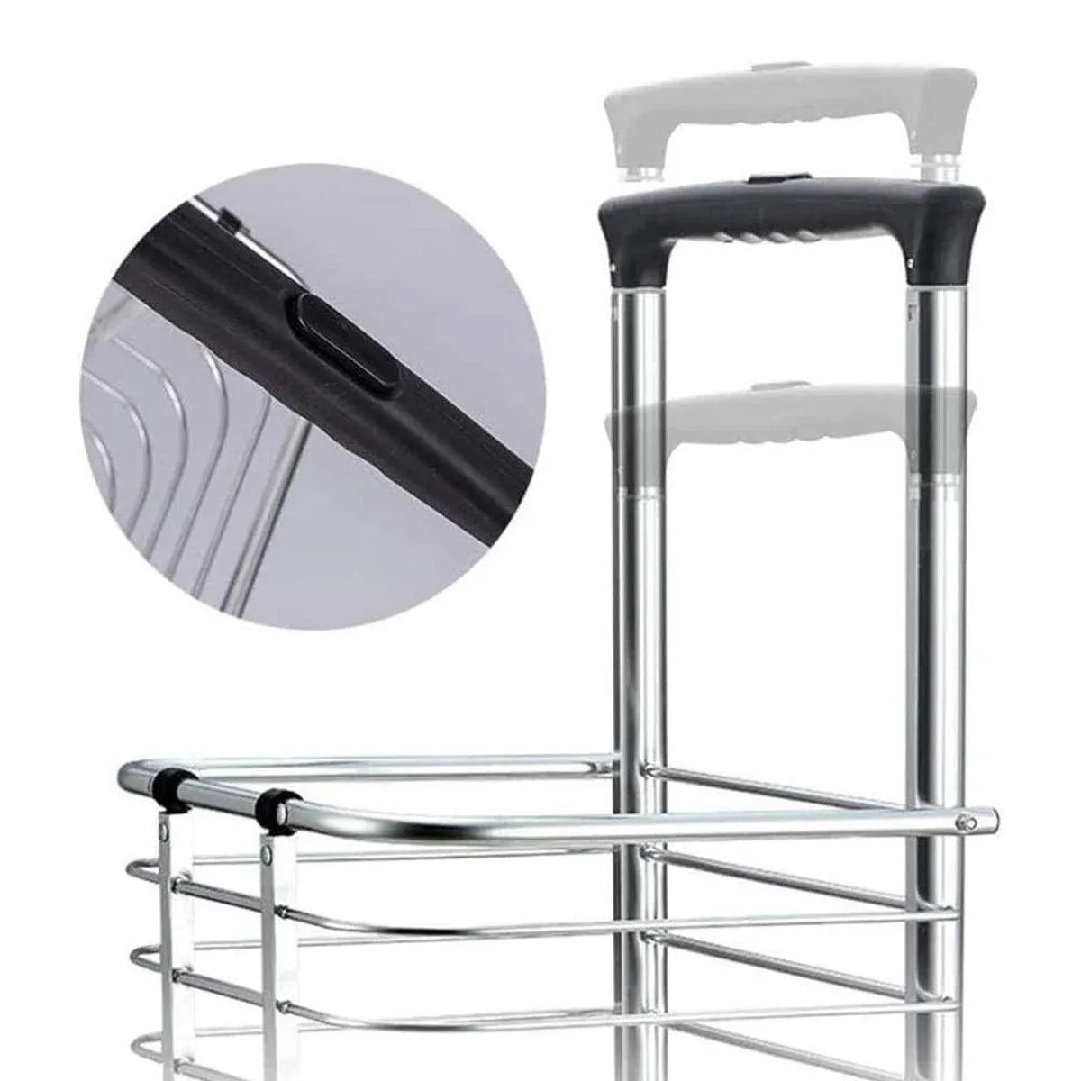 Premium Folding Shopping Trolley – Purple 8 Wheels