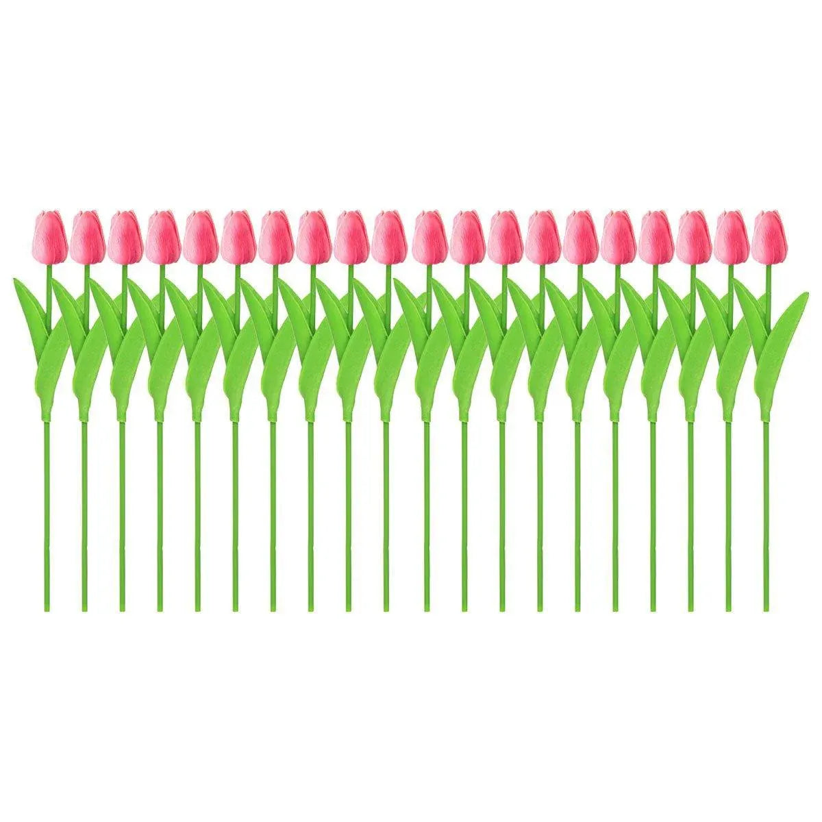 Premium Real Touch Artificial Tulips – Pink 20 Pieces