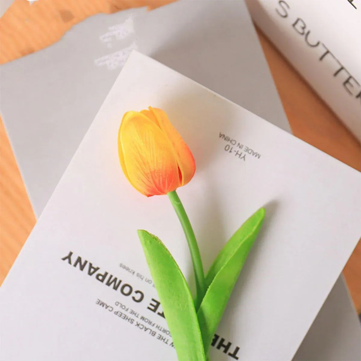 Premium Real Touch Artificial Tulips – Yellow 20 Pieces