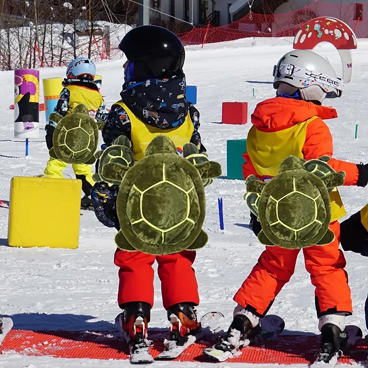 Premium Plush Turtle Ski Hip Pad - Green, S