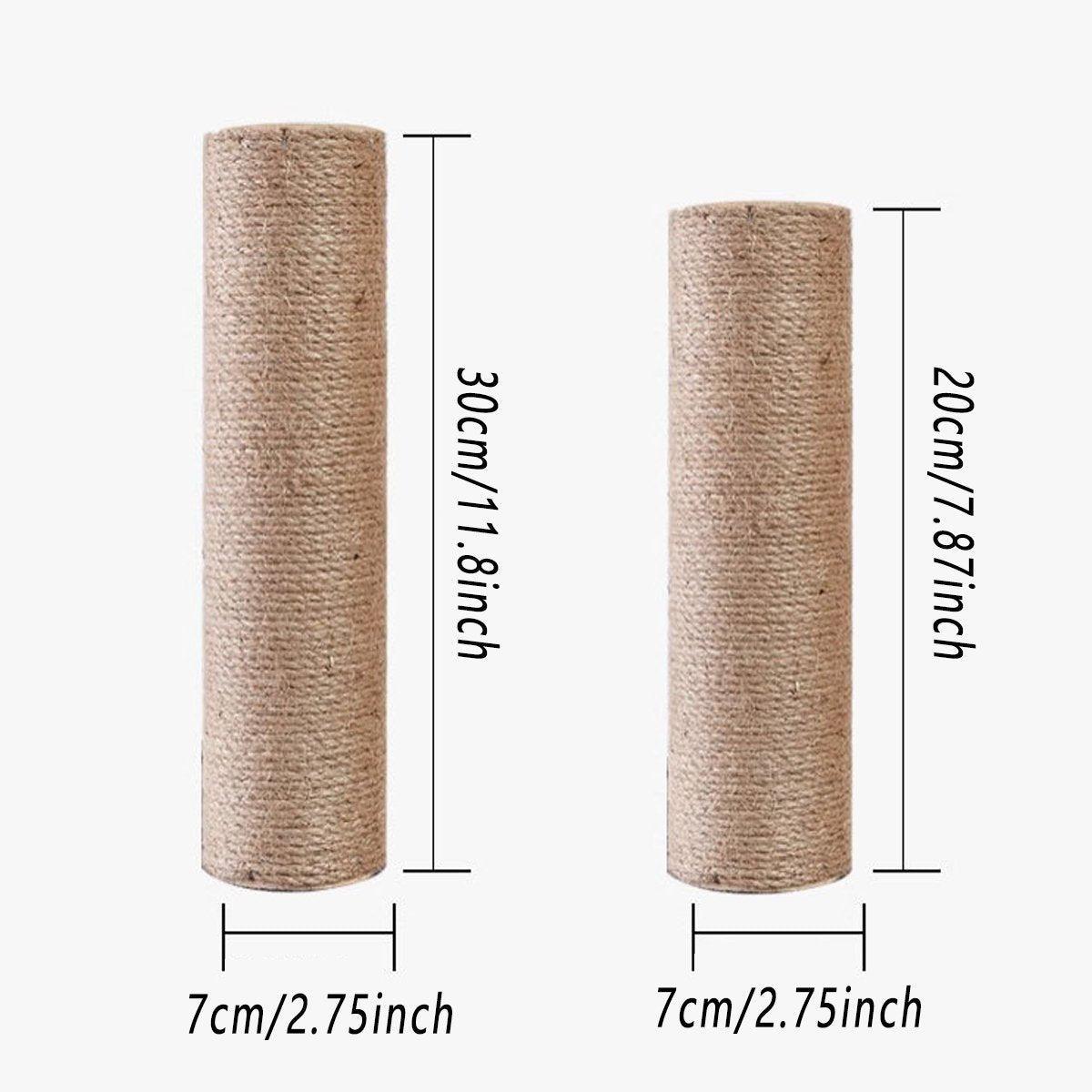 Premium Sisal Cat Scratching Post Replacement Poles - 20cm 2pcs