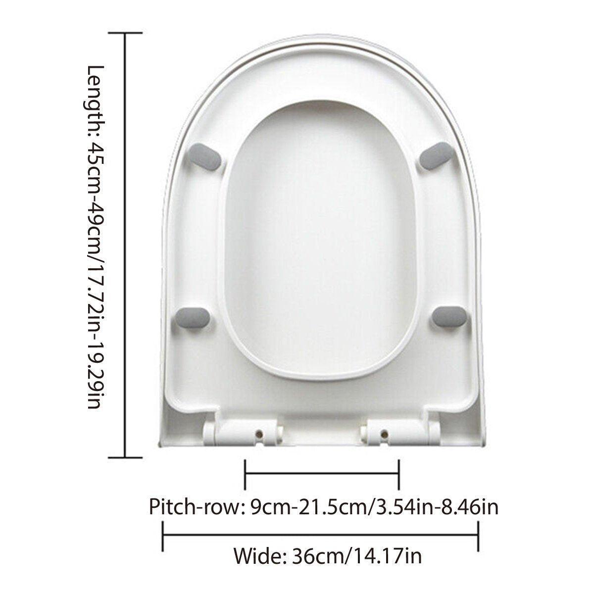 Premium Universal Soft-Close Toilet Seat Cover – White